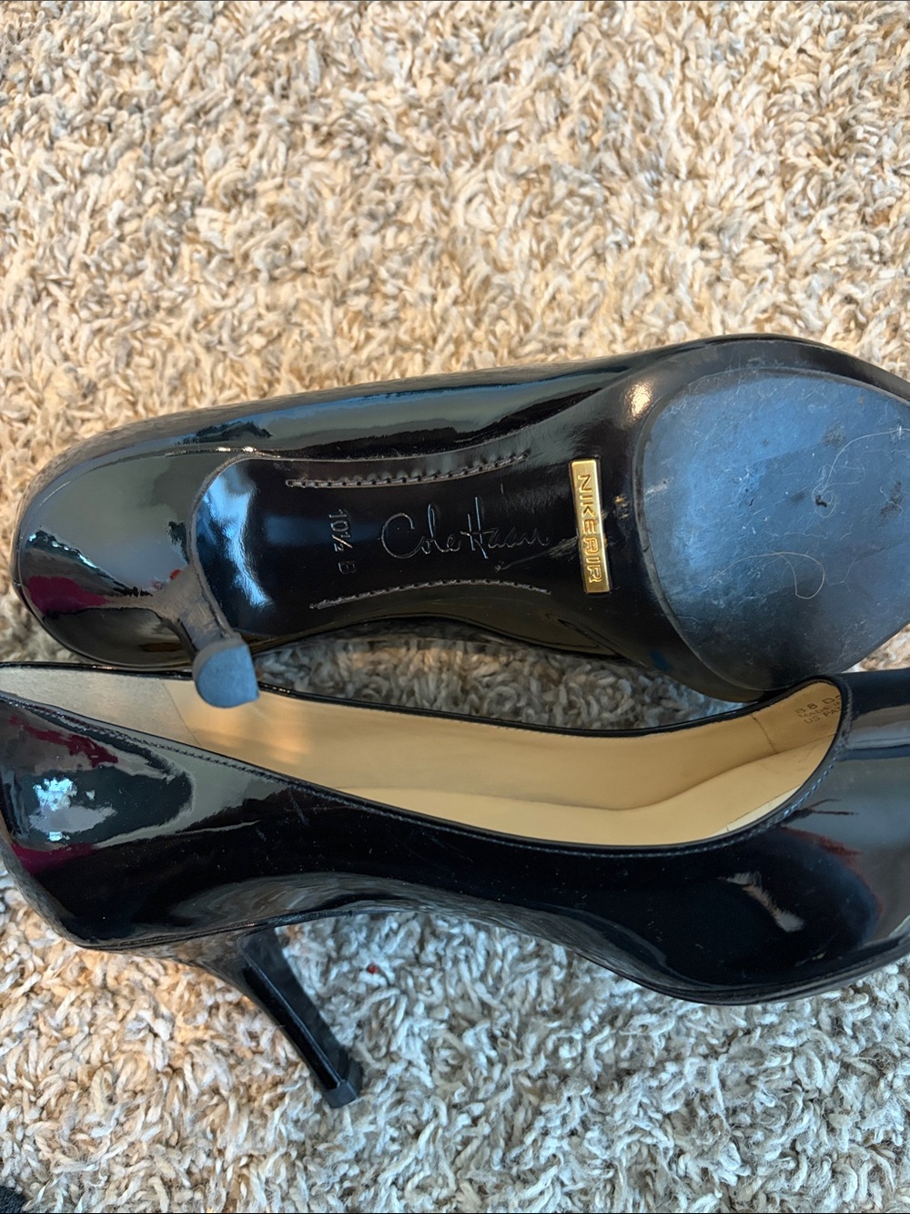 Cole Haan Black Patent Pointed-Toe Pumps - Picture 6 of 6